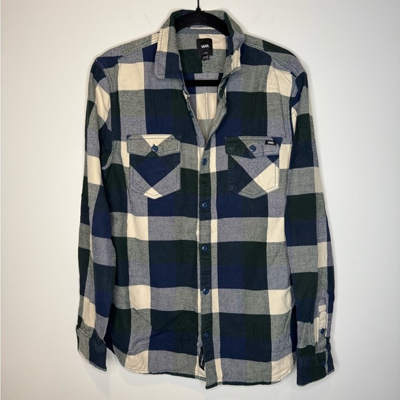 Vans Box checked flannel shirt in navy - Picture 7 of 14
